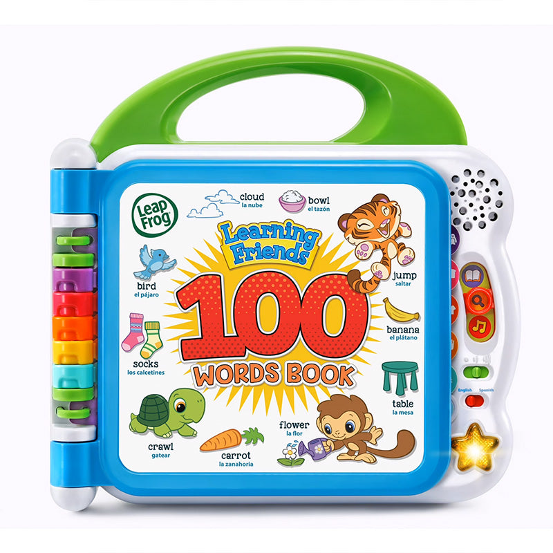 Leapfrog Learning Friends 100 Words Bilingual Electronic Book for Toddlers, Teaches Words, Spanish